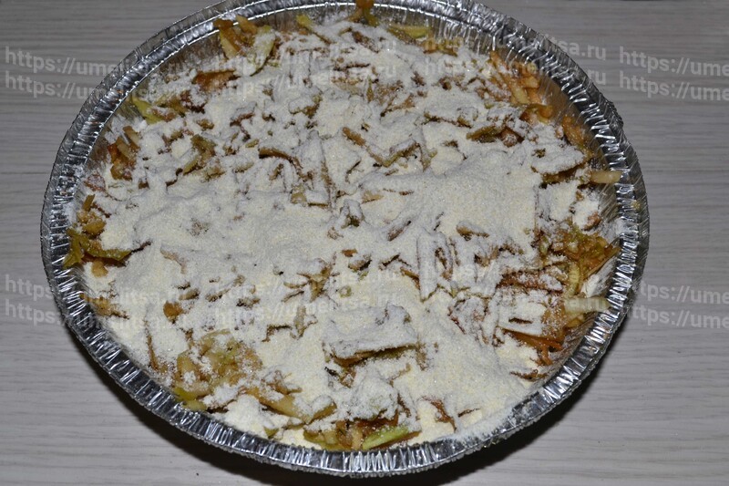 Насыпной яблочный пирог