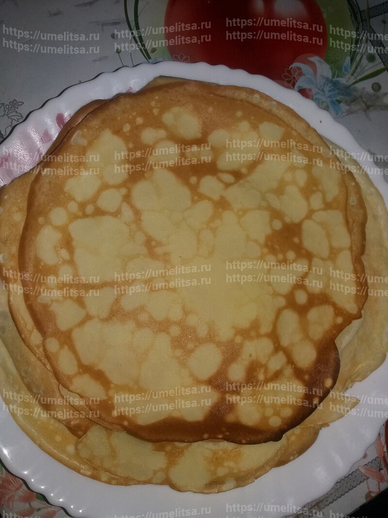 Рецепт приготовления ванильных блинов