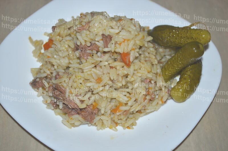 Плов из тушенки