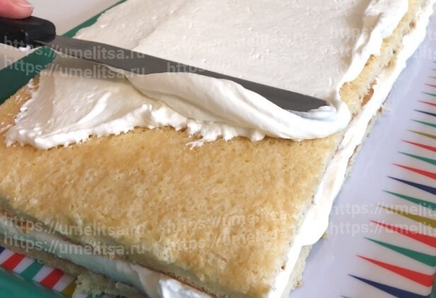 Нежнейший бисквитный торт быстрого приготовления
