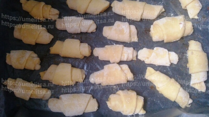 Пальчики-рогалики из бездрожжевого теста