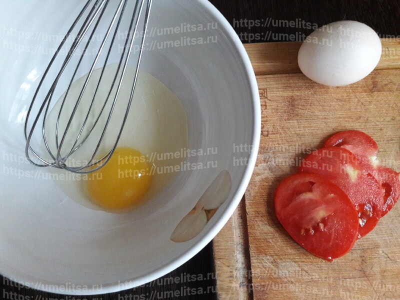 Омлет на тостах