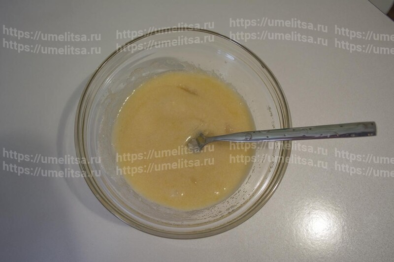 Пирог из манной крупы с заварным молочным кремом