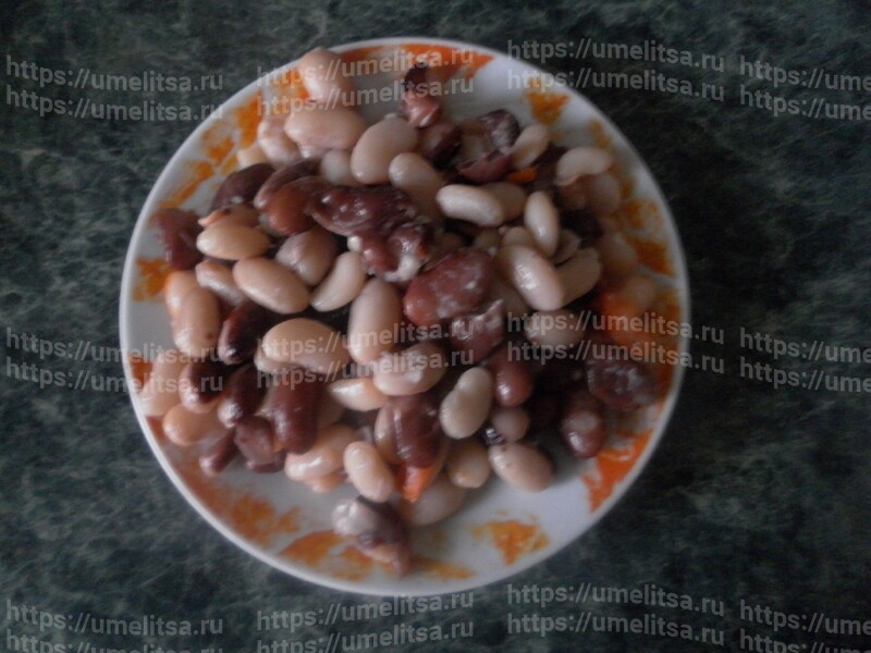 Пошаговый рецепт с фото салата с фасолью