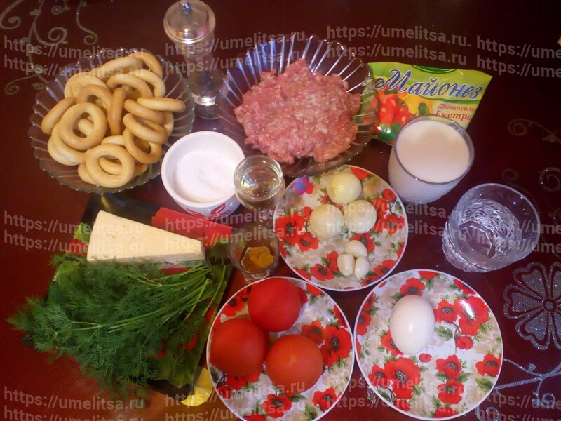 Закусочные бублики с фаршем