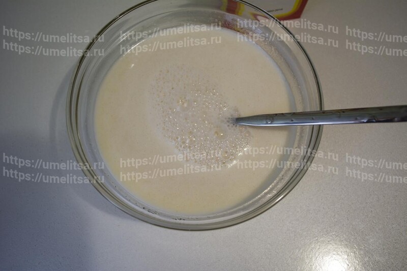 Пирог из манной крупы с заварным молочным кремом