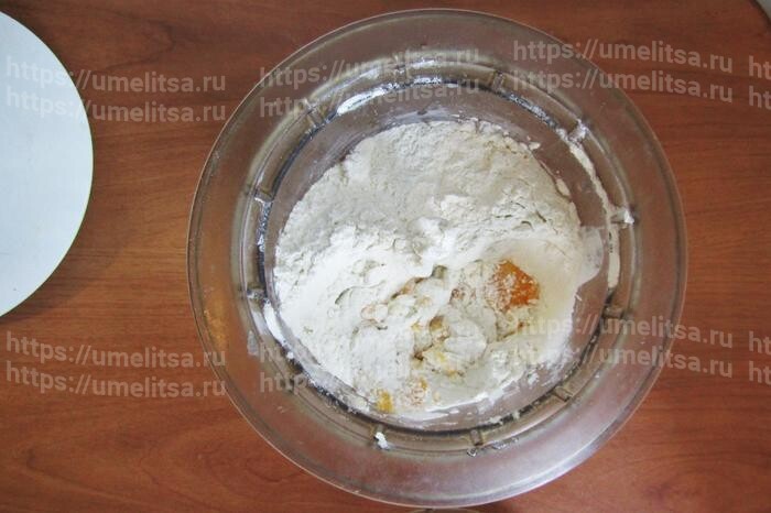 Шоколадно-банановое песочное печенье