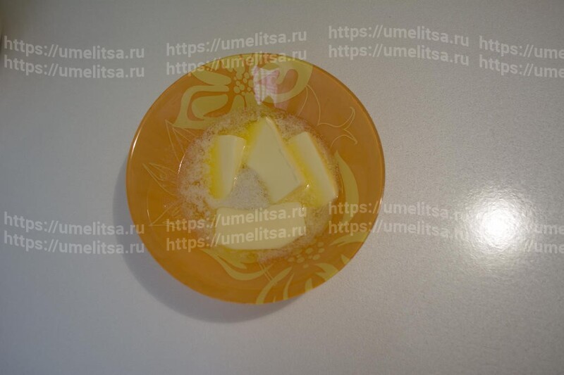 Пирог из манной крупы с заварным молочным кремом