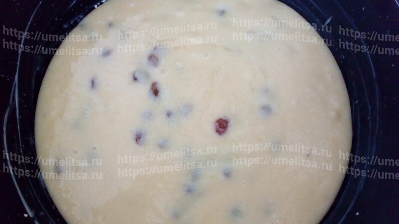 Пирог домашний с изюмом