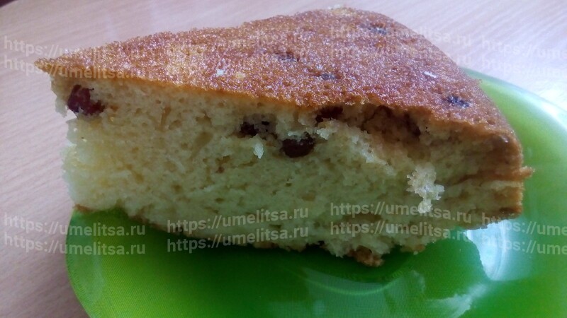 Пирог домашний с изюмом