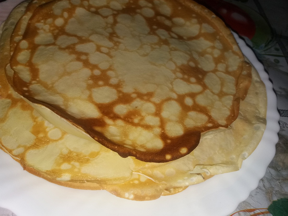 Рецепт приготовления ванильных блинов