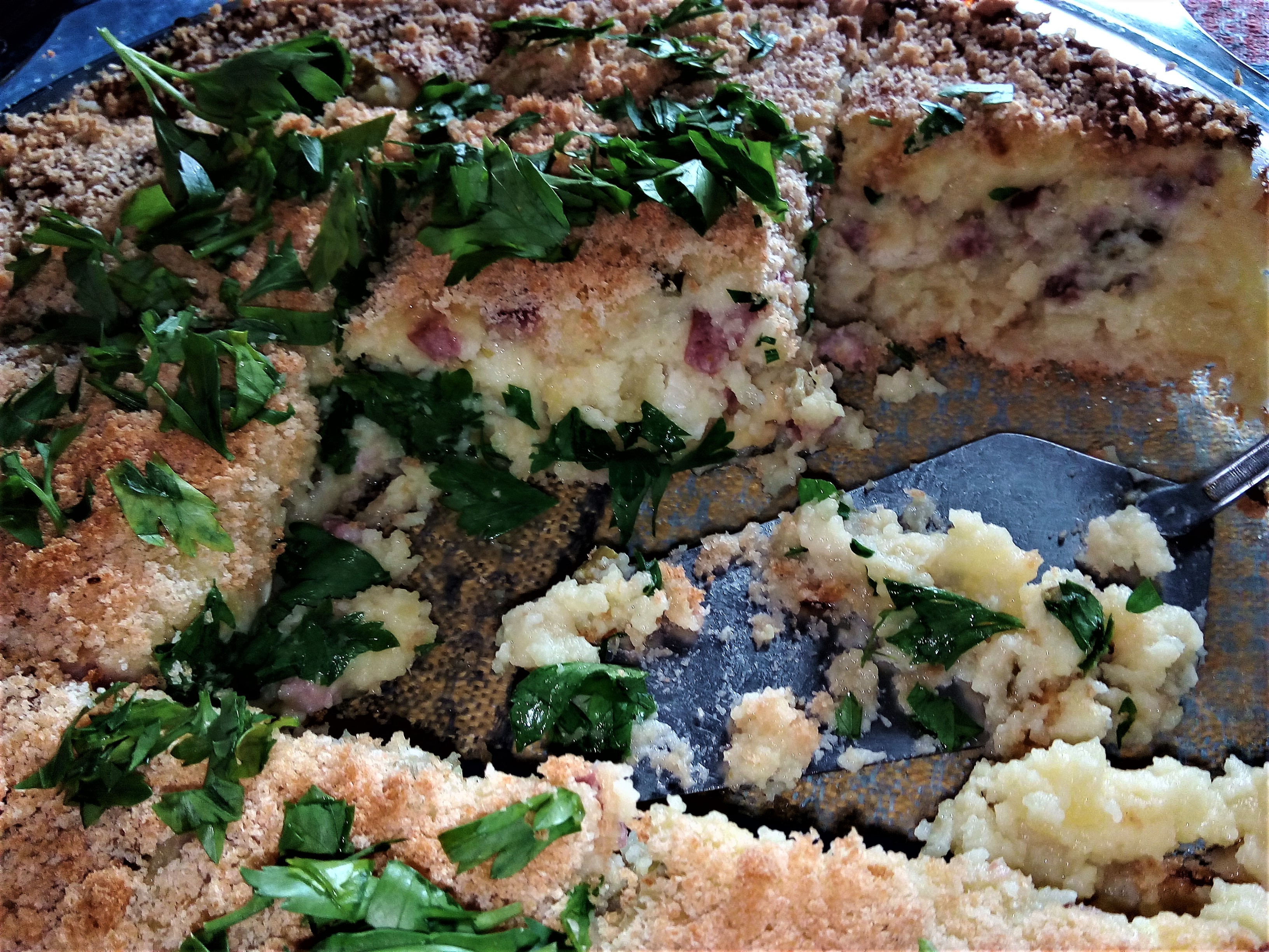 Пирог из картофельного пюре