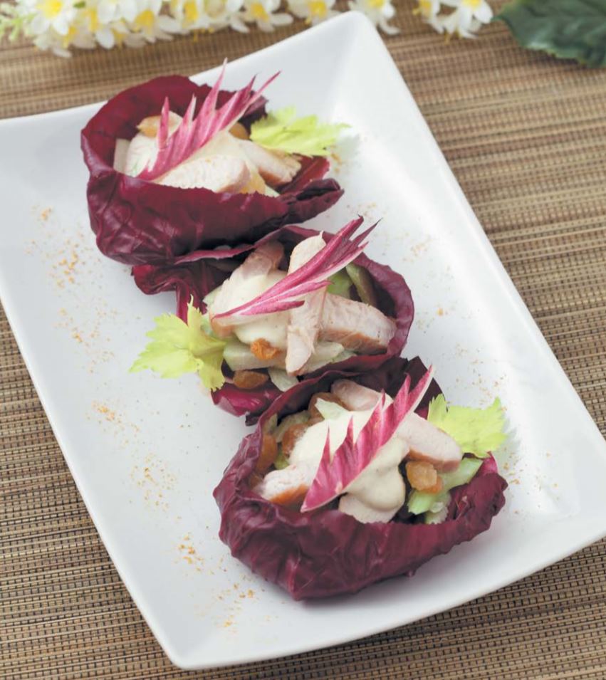 Салат из филе индейки с заправкой карри