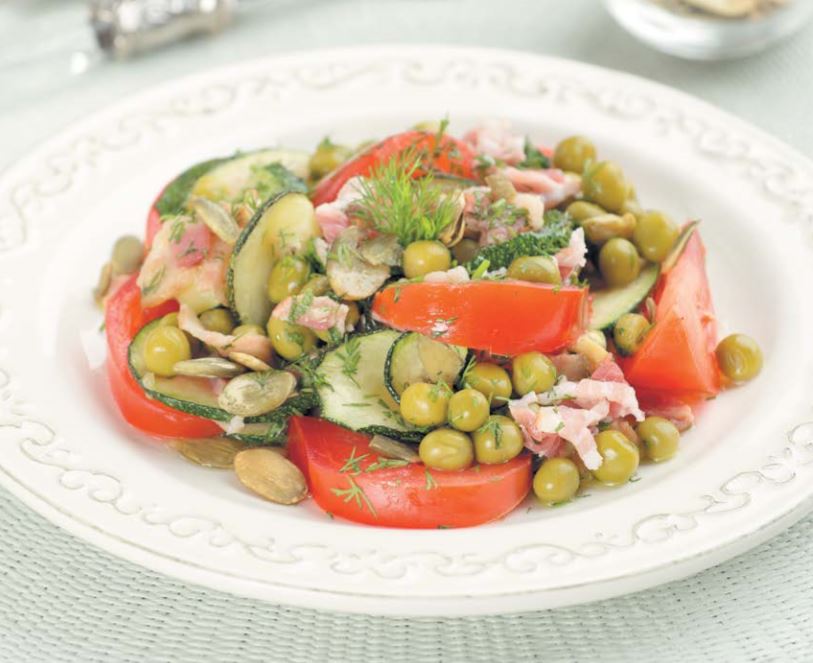 Салат из маринованных кабачков