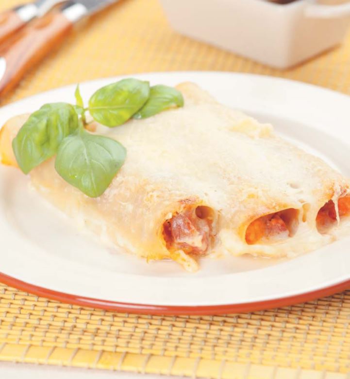 Каннеллони с охотничьими колбасками