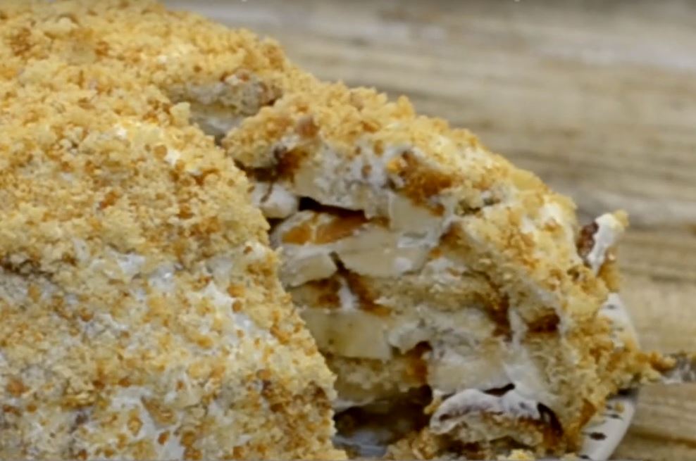 Торт из пряников с бананами