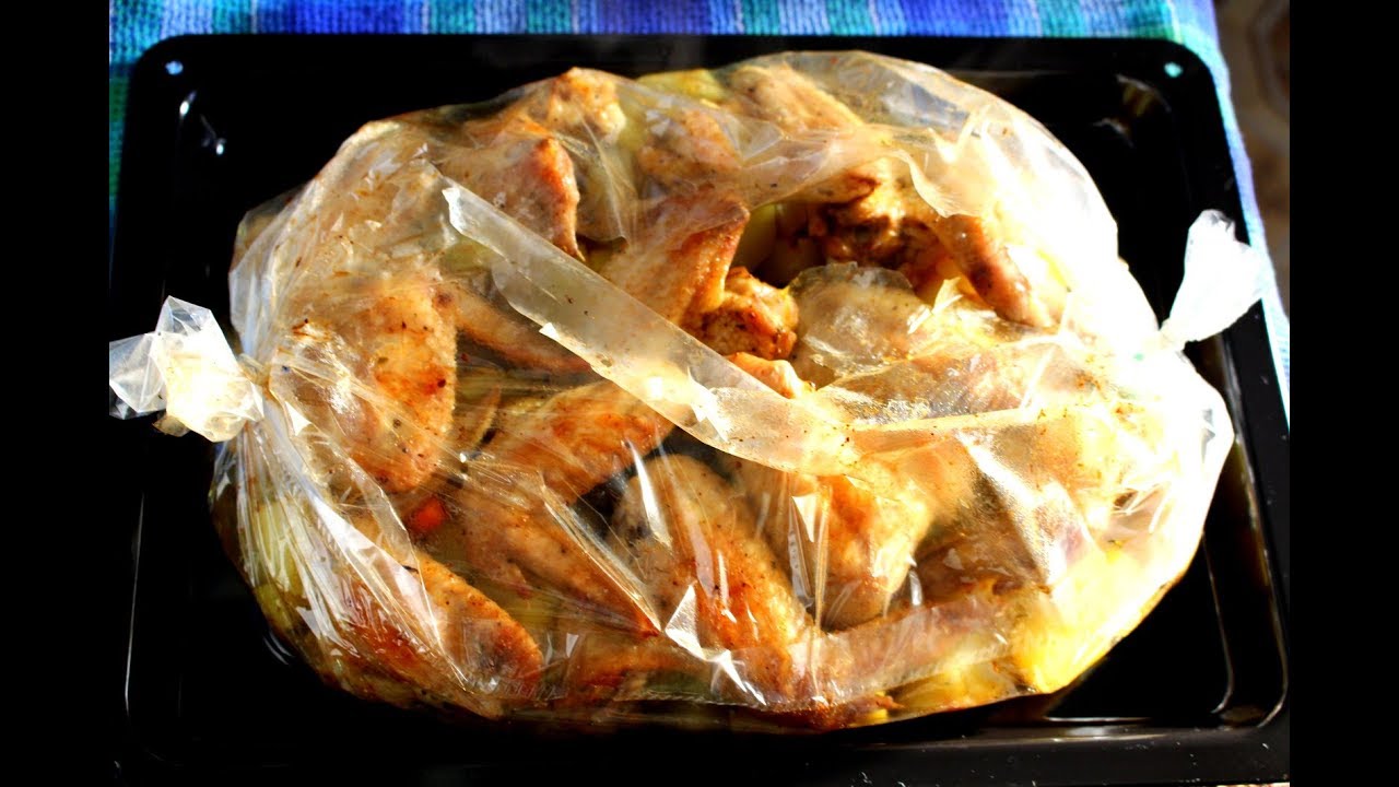 как приготовить картошку с курицей в рукаве в духовке